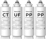 Waterdrop Tsu 1-year Under Sink Water Filter Replacement, 4-pack (2pp+1uf+1ct). Fixed Price $145.88.