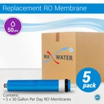 5 Pack 50 Gpd Membrane Reverse Osmosis Max Water Filter Universal Ro System Nsf. Fixed Price $84.95.